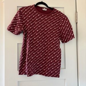 Champion Men's Burgundy All-Over Logo Tee